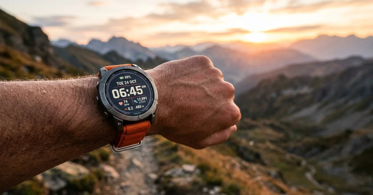 Bandje voor Apple Watch Ultra in de bergen Afbeelding