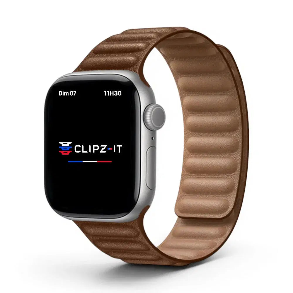 Bracelet cuir pour Apple Watch - Clipz-it Image