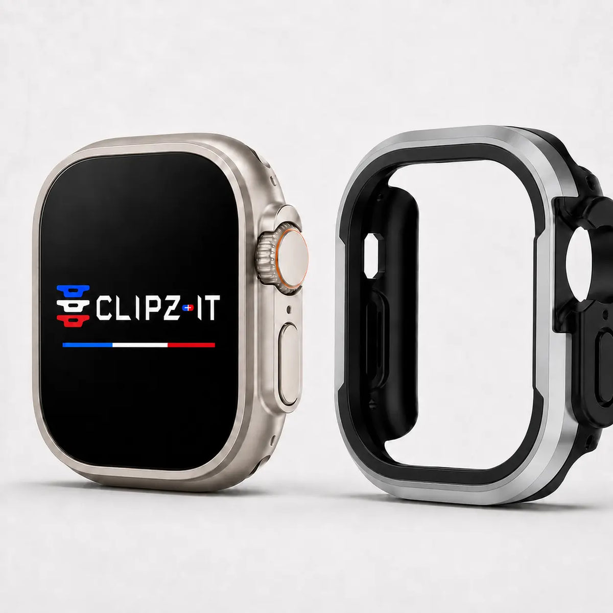 Edge | Coque Aluminium Apple Watch Clipz-it aluminium edge-coque-aluminium-apple-watch Argent   hma1bf-ck.myshopify.com