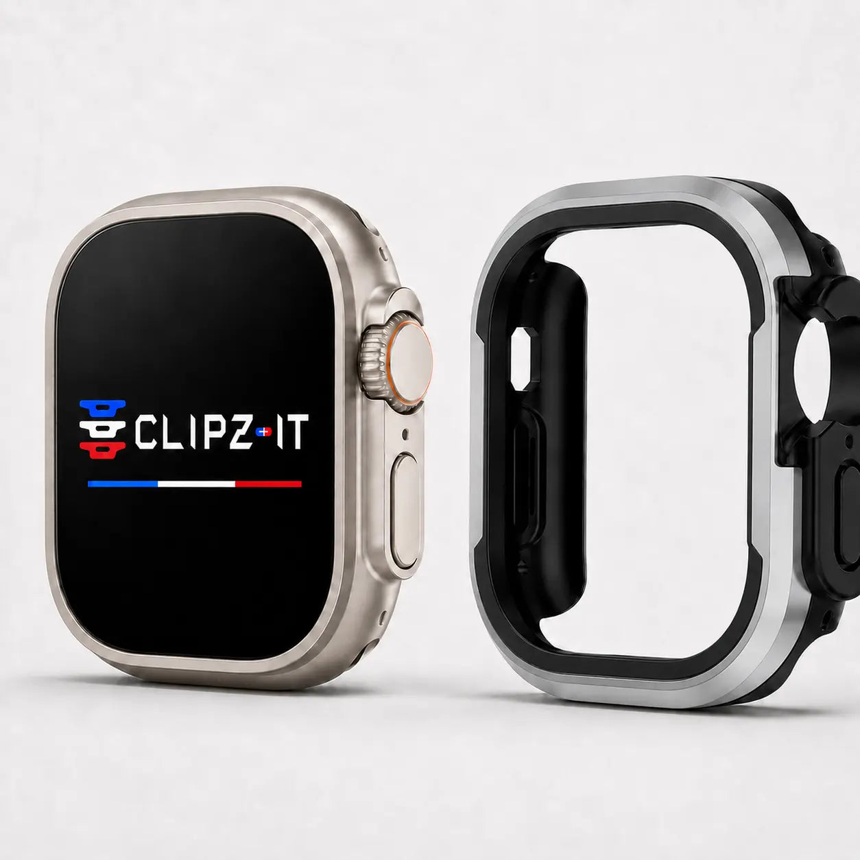 Edge | Coque Aluminium Apple Watch Clipz-it aluminium edge-coque-aluminium-apple-watch Argent   hma1bf-ck.myshopify.com