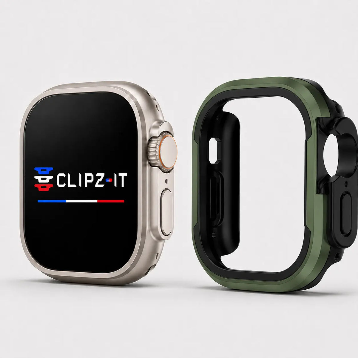 Edge | Coque Aluminium Apple Watch Clipz-it aluminium edge-coque-aluminium-apple-watch Vert Foncé   hma1bf-ck.myshopify.com