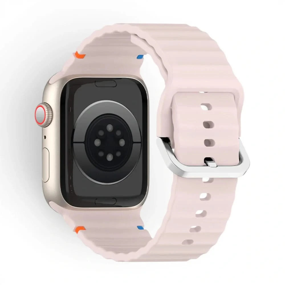 Bracelet Bubble silicone blanc, vue de dos - Apple Watch | Clipz-it