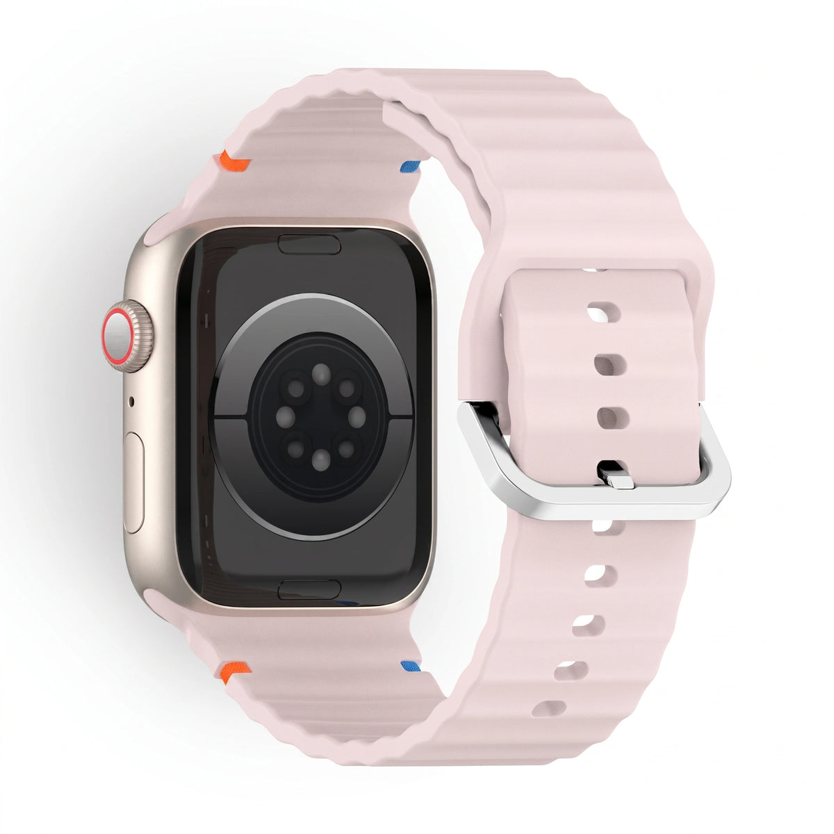 Řemínek Bubble silikonový bílý, pohled zezadu - Apple Watch | Clipz-it