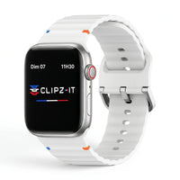 Řemínek Bubble silikonový bílý, pohled zepředu - Apple Watch | Clipz-it