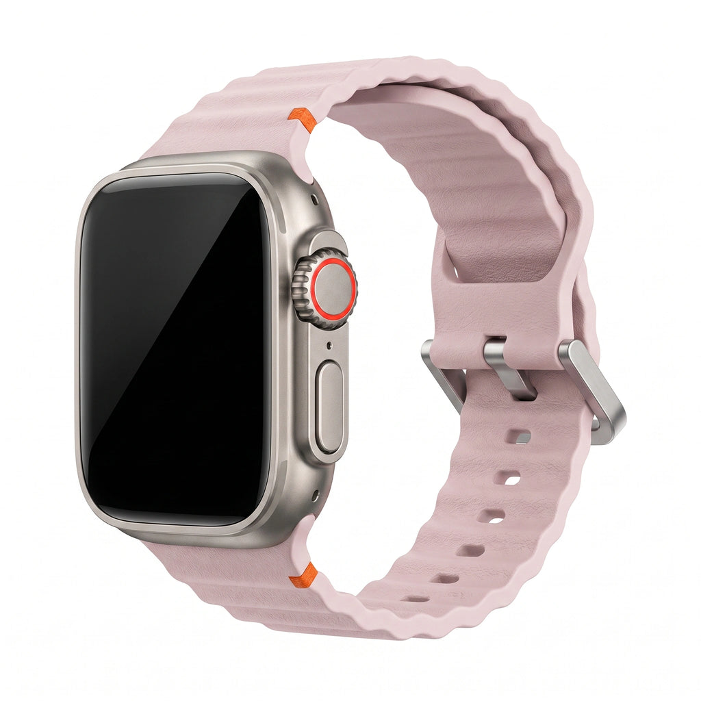 Řemínek Bubble silikonový bílý, pohled z boku - Apple Watch | Clipz-it