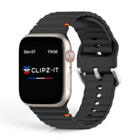 Řemínek Bubble silikonový černý, pohled zepředu - Apple Watch | Clipz-it
