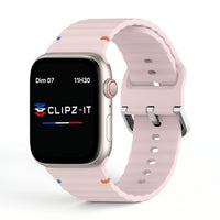 Řemínek Bubble silikonový růžový, pohled zepředu - Apple Watch | Clipz-it