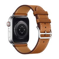 Bracelet Cupidon cuir marron, vue de dos - Apple Watch | Clipz-it