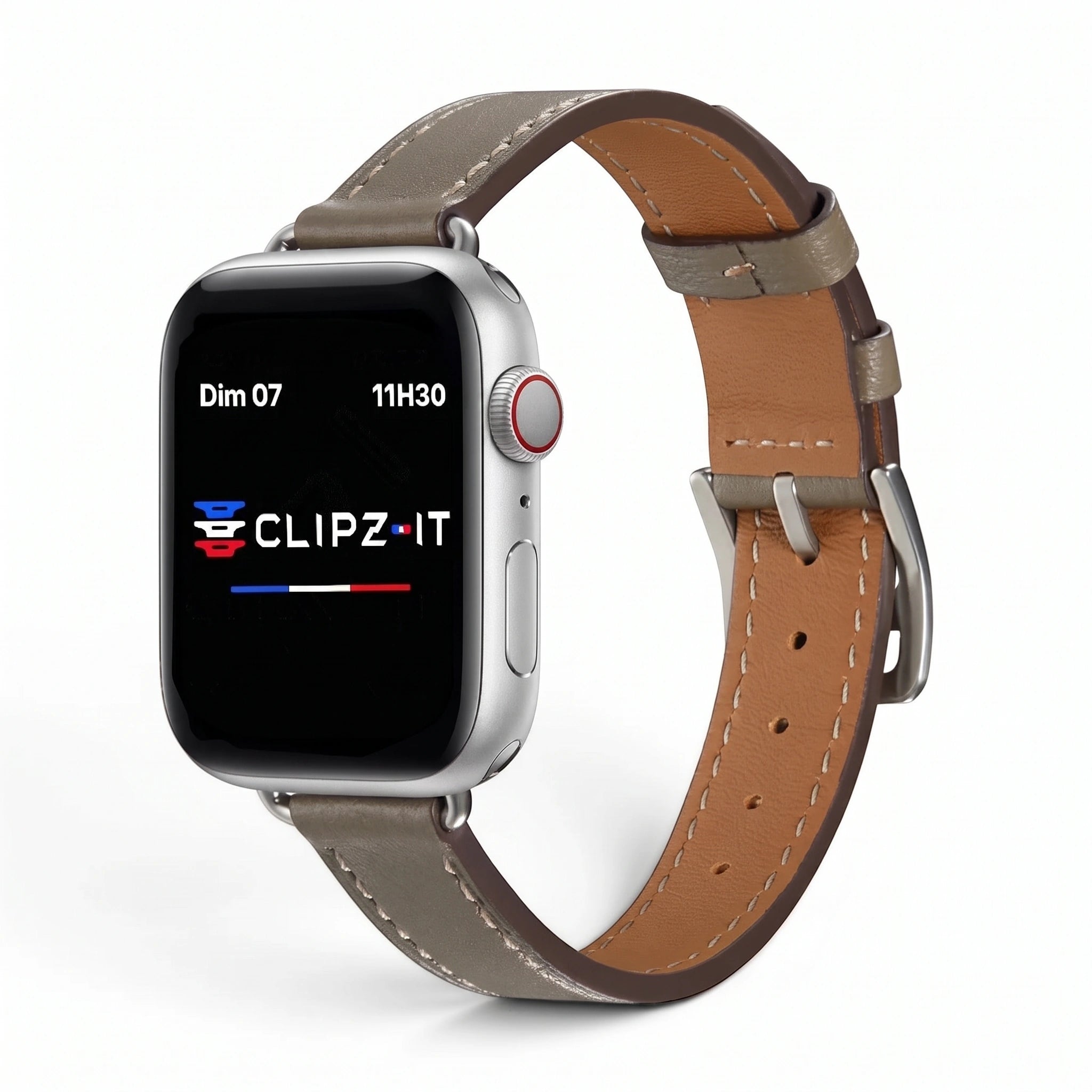 Bracelet Diana cuir café - Apple Watch | Clipz-it