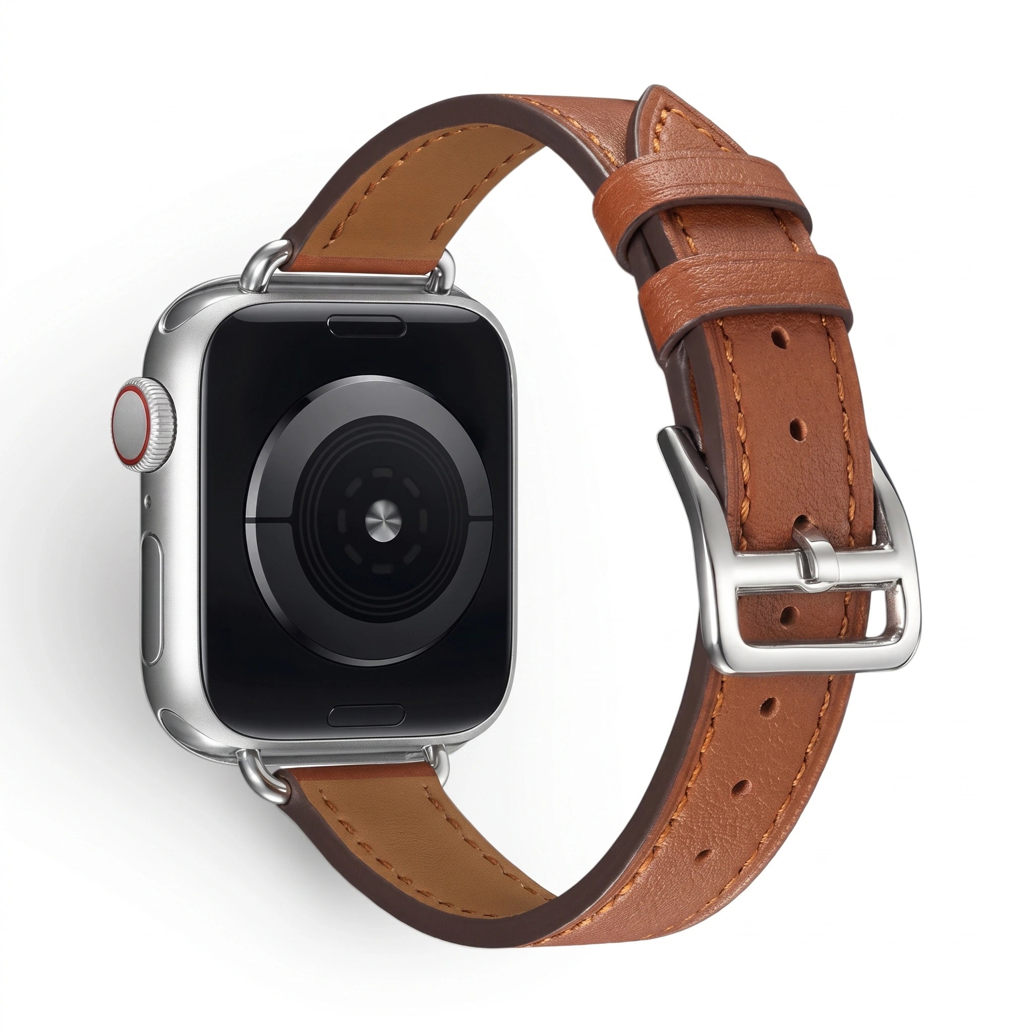 Bracelet Diana cuir marron, vue 2 - Apple Watch | Clipz-it