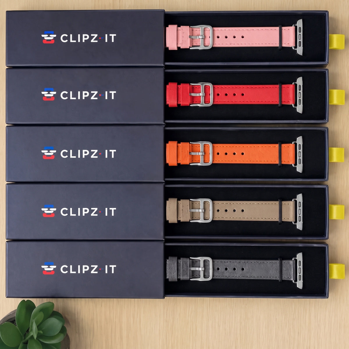 Bracelet Diana cuir marron, vue 3 - Apple Watch | Clipz-it