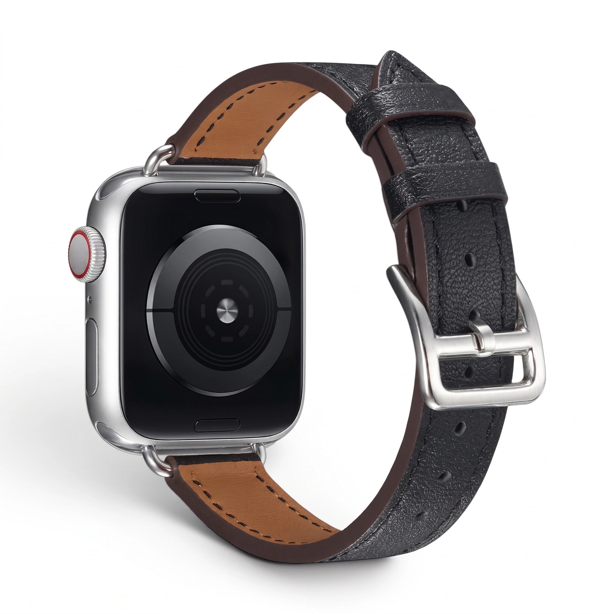 Bracelet Diana cuir noir, vue 2 - Apple Watch | Clipz-it