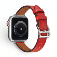 Bracelet Diana cuir rouge, vue 2 - Apple Watch | Clipz-it