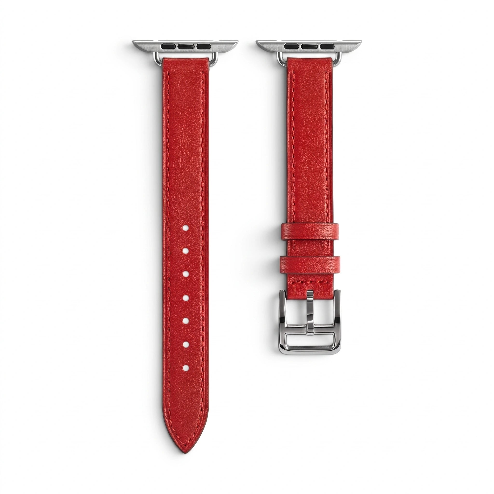Bracelet Diana cuir rouge, vue 3 - Apple Watch | Clipz-it