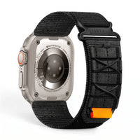 Bracelet Expedition nylon aventure noir, vue de dos 2 - Apple Watch | Clipz-it
