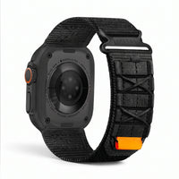 Bracelet Expedition nylon aventure noir, vue de dos - Apple Watch | Clipz-it