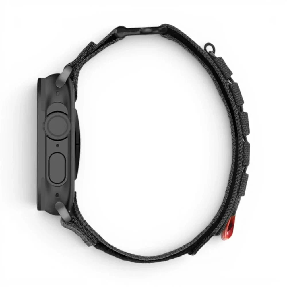 Bracelet Expedition nylon aventure vert, vue de profil - Apple Watch | Clipz-it