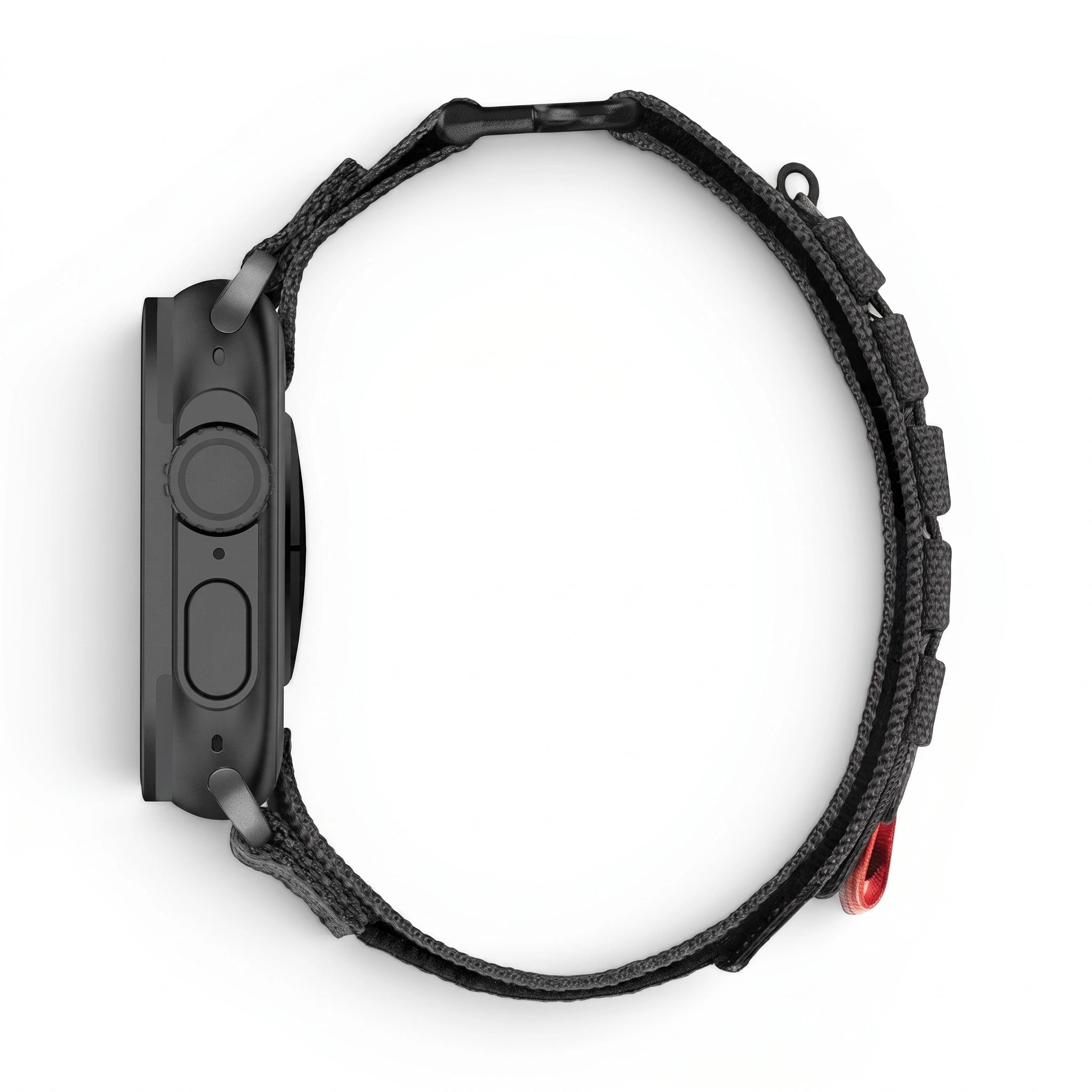 Bracelet Expedition nylon aventure vert, vue de profil - Apple Watch | Clipz-it