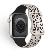 Correa Fauve de silicona con estampado beige, vista trasera - Apple Watch | Clipz-it