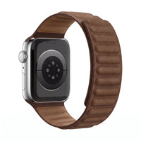 Bracelet Havane cuir noir, vue de dos - Apple Watch | Clipz-it