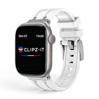 Bracelet Kratos silicone renforcé blanc, vue de face 3 - Apple Watch | Clipz-it