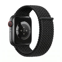 Bracelet Loop nylon tressé noir, vue de dos - Apple Watch | Clipz-it
