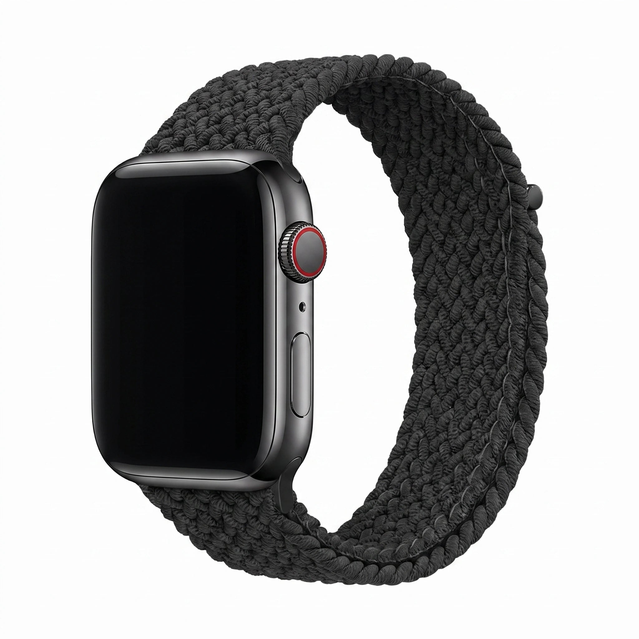 Bracelet Loop nylon tressé vert militaire, vue de profil - Apple Watch | Clipz-it