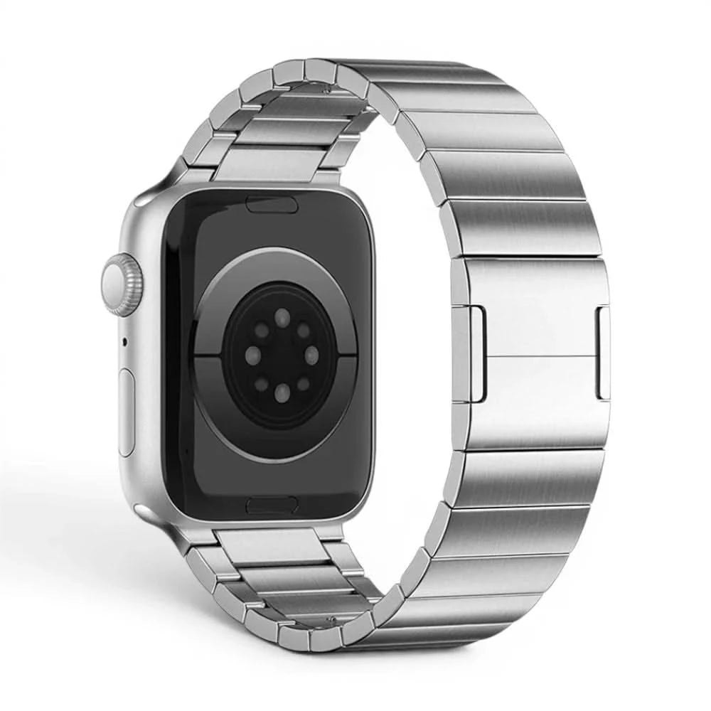 Bracelet Maillon acier inoxydable maillons titane, vue de dos 2 - Apple Watch | Clipz-it