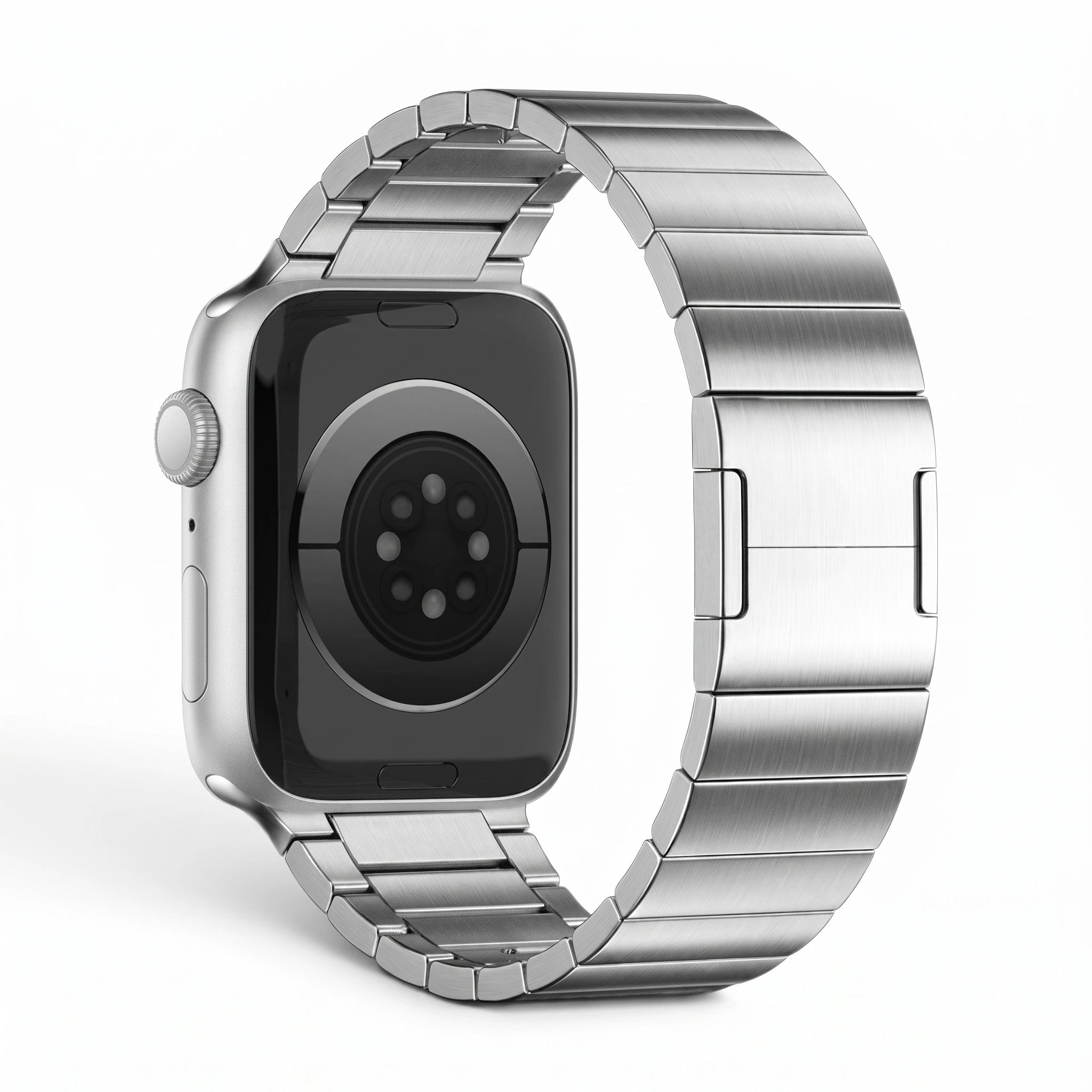 Bracelet Maillon acier inoxydable maillons titane, vue de dos 2 - Apple Watch | Clipz-it