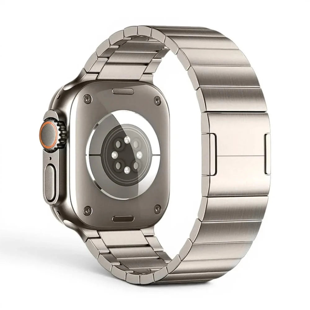 Bracelet Maillon acier inoxydable maillons titane, vue de dos 3 - Apple Watch | Clipz-it