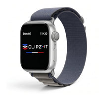 Cinturino Massif in nylon sportivo blu, vista 2 - Apple Watch | Clipz-it