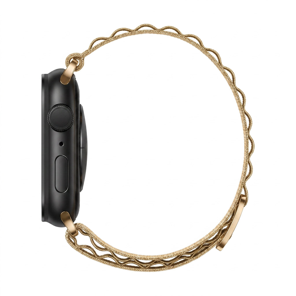 Bracelet Massif nylon sportif violet, vue de profil - Apple Watch | Clipz-it