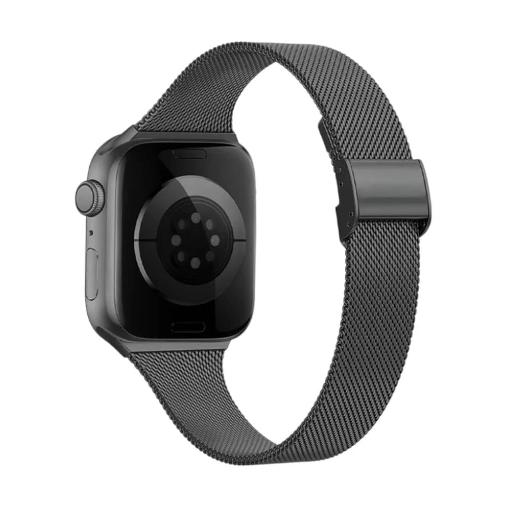 Bracelet Milan acier inoxydable rose, vue de dos - Apple Watch | Clipz-it