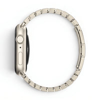 Bracelet Modula acier maillons modernes rosé, vue de profil - Apple Watch | Clipz-it