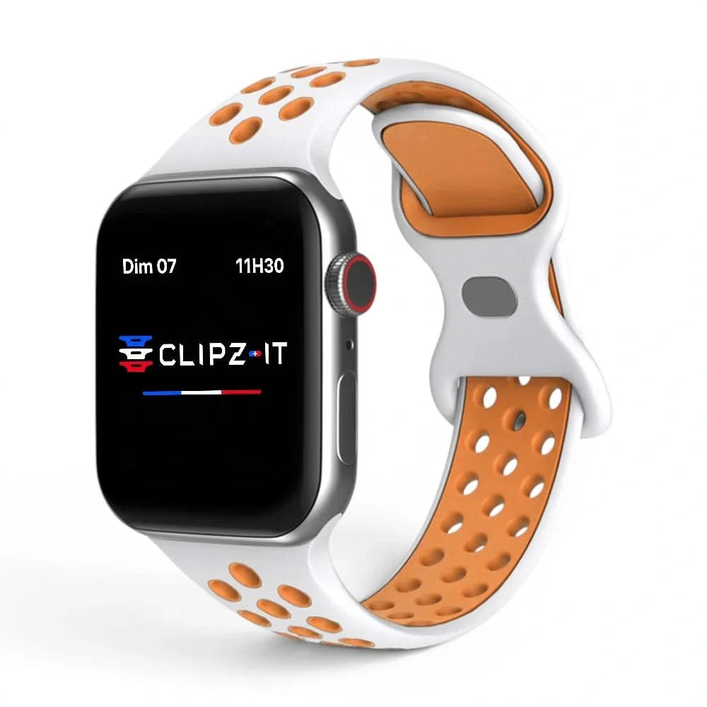 Bracelet Motion silicone sportif etoile, vue de face - Apple Watch | Clipz-it