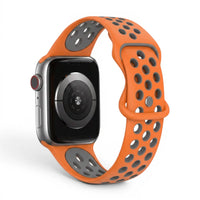 Bracelet Motion silicone sportif orange, vue 2 - Apple Watch | Clipz-it