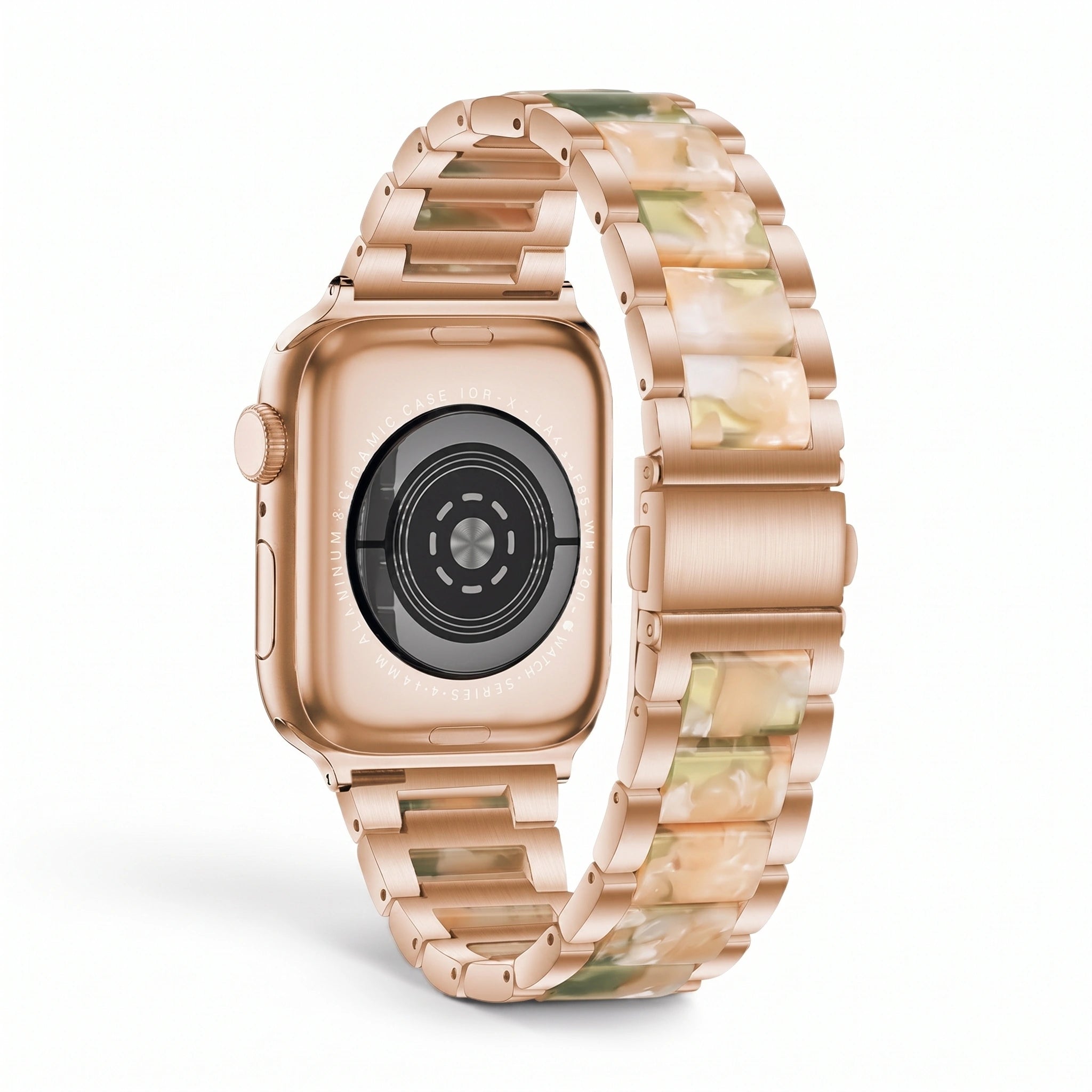 Bracelet Nacre acier inoxydable nacre, vue de dos - Apple Watch | Clipz-it