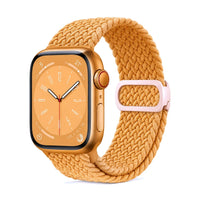 Correa Natte nylon trenzado albaricoque, vista frontal - Apple Watch