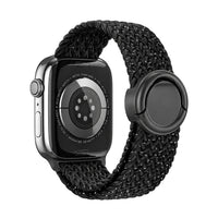 Correa Natte nylon trenzado negro estrellado, vista trasera - Apple Watch