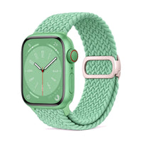 Correa Natte nylon trenzado pistacho, vista frontal - Apple Watch
