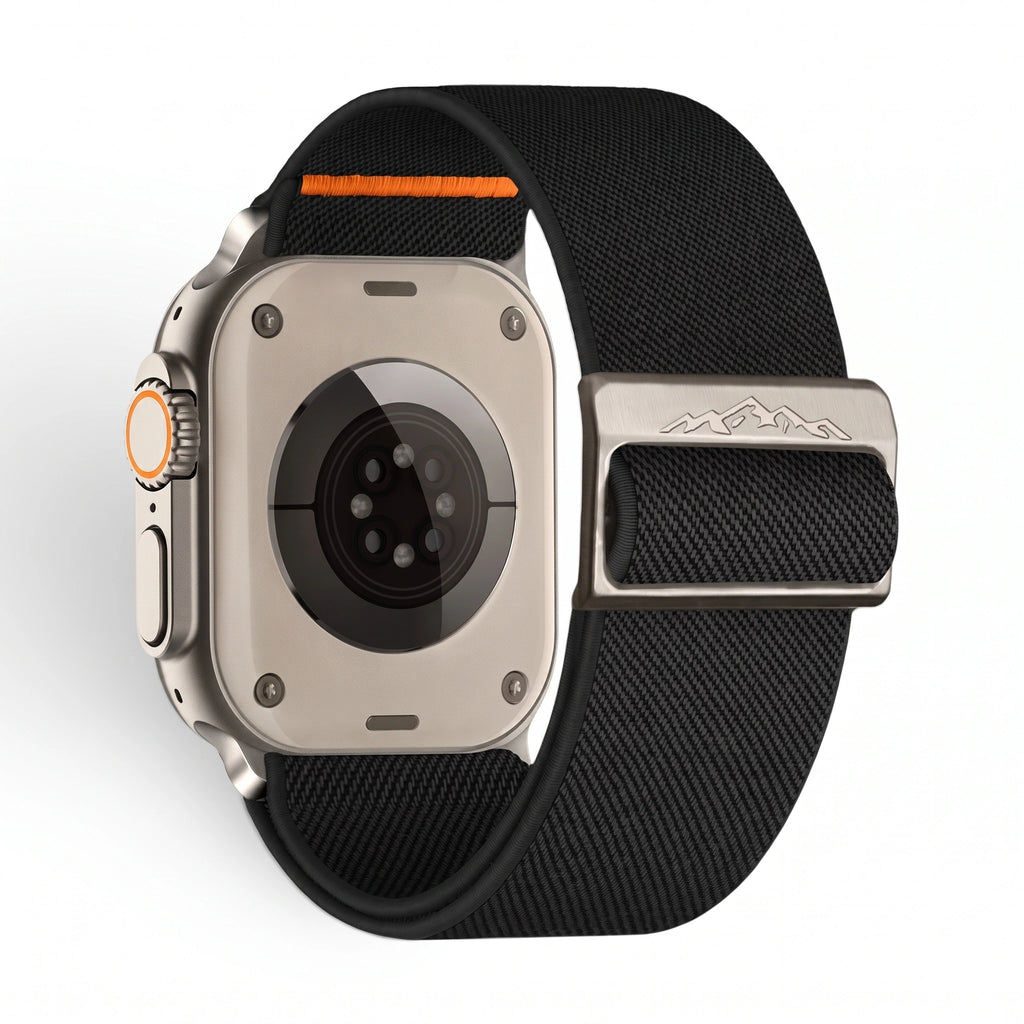 Bracelet Nomade nylon sportif vert militaire, vue de dos 2 - Apple Watch | Clipz-it