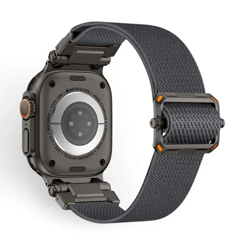Bracelet Odyssey nylon militaire vert militaire, vue de dos 2 - Apple Watch | Clipz-it