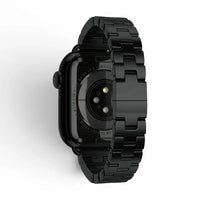 Bracelet Régent acier classique lumière stellaire, vue de face 5 - Apple Watch | Clipz-it