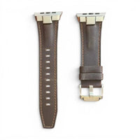 Bracelet Saga cuir & titane noir, vue 2 - Apple Watch | Clipz-it