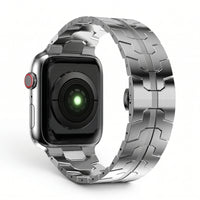 Bracelet Sentinel acier inoxydable argent, vue 2 - Apple Watch | Clipz-it