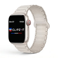 Řemínek Sofia silikonový krémový, pohled zepředu - Apple Watch | Clipz-it