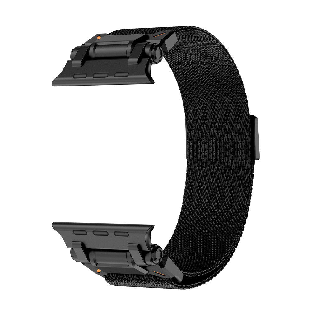 Bracelet Titan Mesh maille milanaise titane argent, vue 11 - Apple Watch | Clipz-it