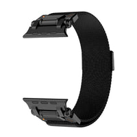 Bracelet Titan Mesh maille milanaise titane argent, vue 11 - Apple Watch | Clipz-it