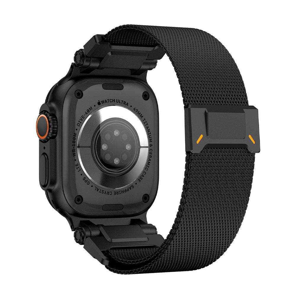 Bracelet Titan Mesh maille milanaise titane argent, vue 2 - Apple Watch | Clipz-it