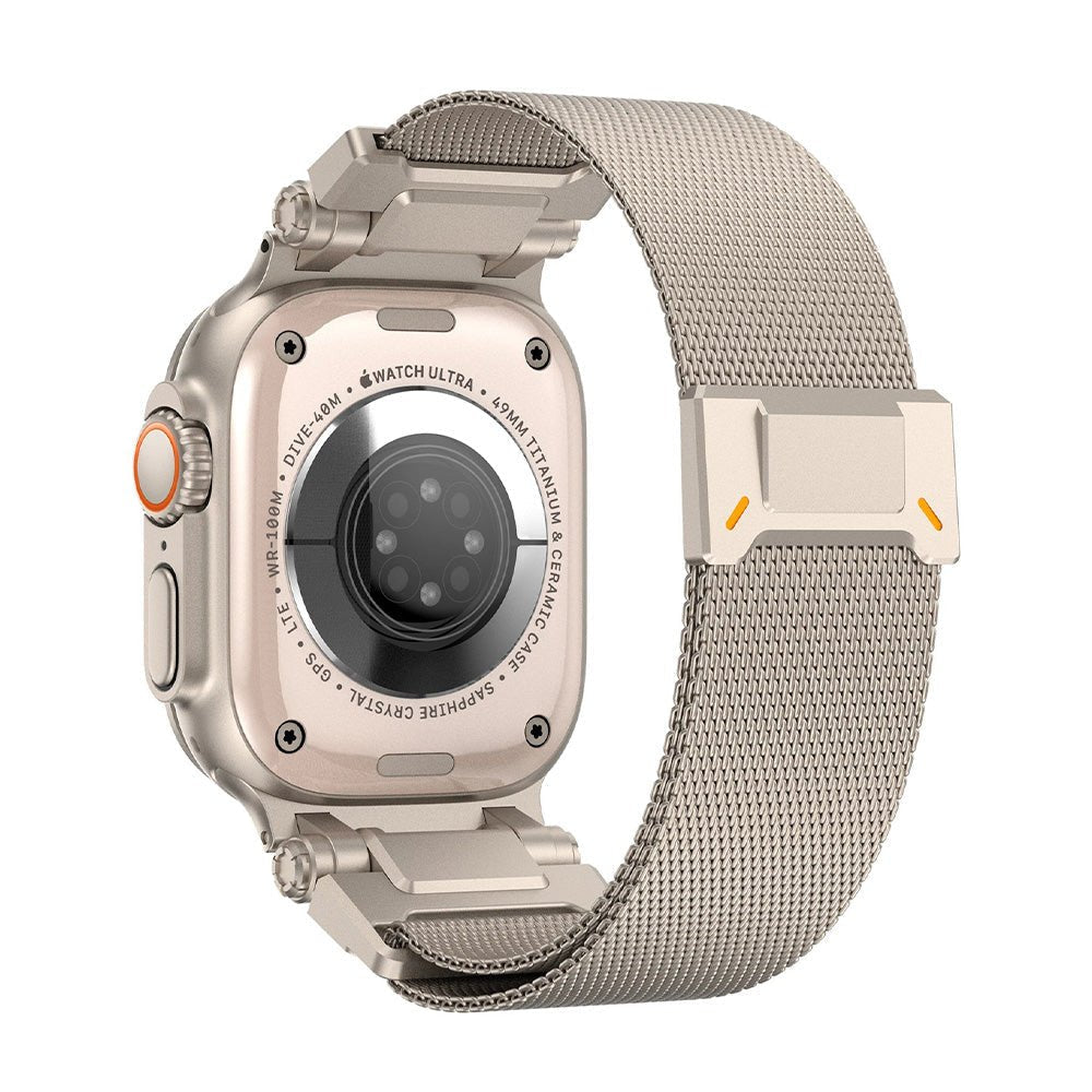 Bracelet Titan Mesh maille milanaise titane argent, vue 3 - Apple Watch | Clipz-it